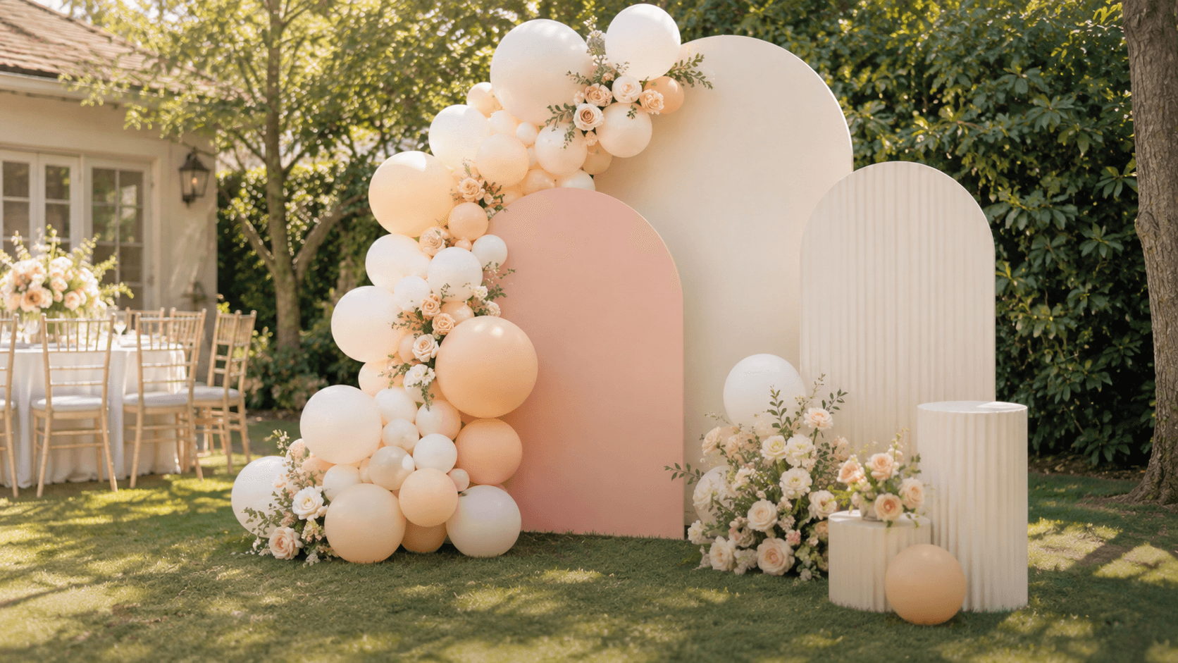 Balloons & Backdrops event service in day lighting
