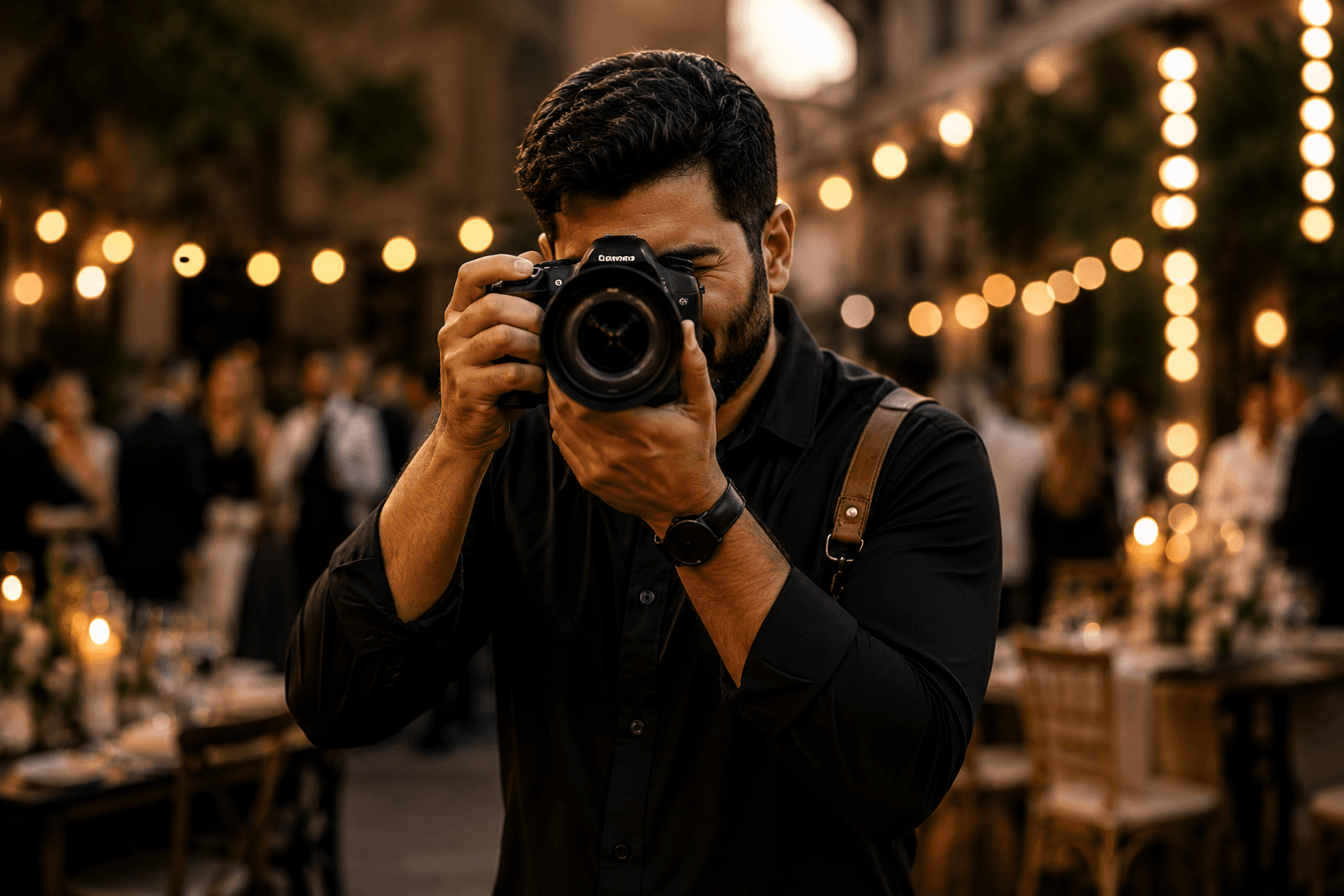 Photography event service in night lighting